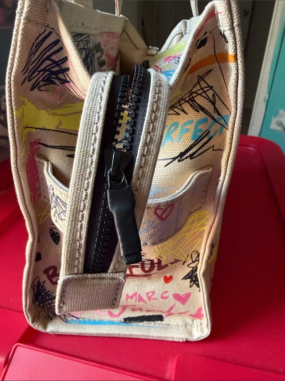 Marc Jacobs Multicolor Graffiti Canvas Tote used
